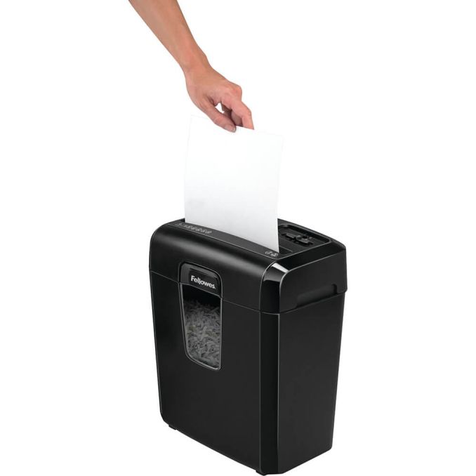 Distrugatoare de documente, accesorii - Distrugator documente, max. 8 coli, cross-cut, negru, Fellowes 8C