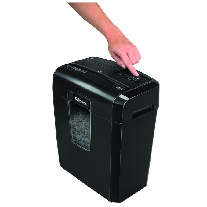 Distrugatoare de documente, accesorii - Distrugator documente, max. 8 coli, cross-cut, negru, Fellowes 8C