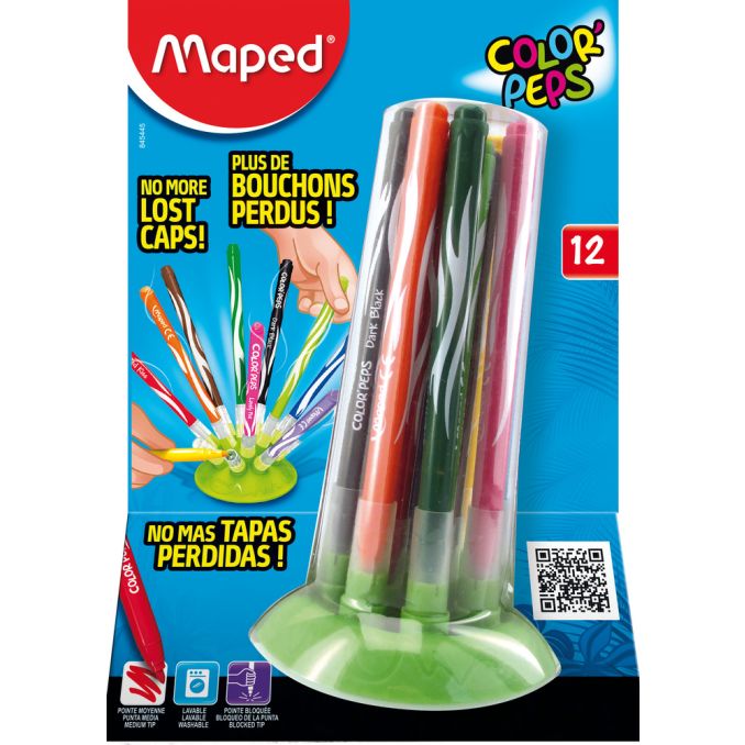 Carioci - Carioca, 12 culori/set, Maped Color`Peps Jungle Innovation