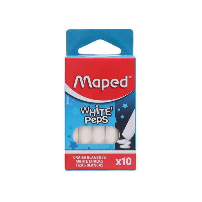Carbuni, crete, pasteluri - Creta, alba, 10 buc/set, Maped Carbuni, crete, pasteluri - Creta, alba, 10 buc/set, Maped