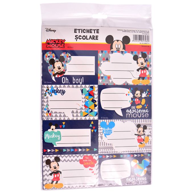 Etichete si stikere - Etichete scolare, 40 buc/set, Mickey Mouse Etichete si stikere - Etichete scolare, 40 buc/set, Mickey Mouse