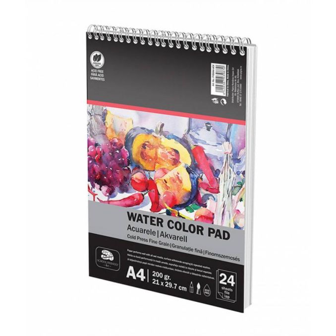 Blocuri de desen - Bloc Desen, spira, A4, acuarele, School Friendly Art Blocuri de desen - Bloc Desen, spira, A4, acuarele, School Friendly Art