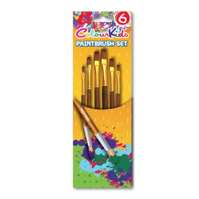 Alte accesorii - Pensule, varf tesit/plat, 6 buc/set, School Friendly Alte accesorii - Pensule, varf tesit/plat, 6 buc/set, School Friendly