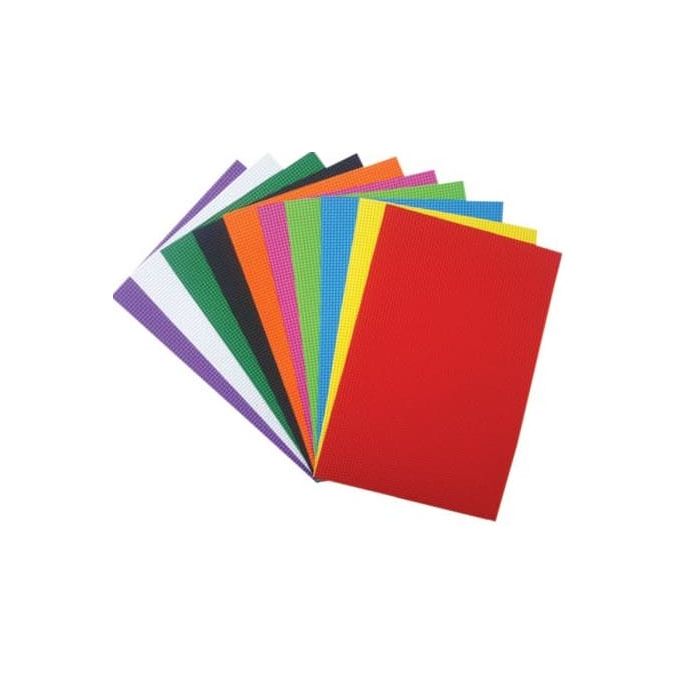 Hartie gumata A4, 3 mm, 10 coli/set, diverse culori, embosata flausata, Standard Hartie gumata A4, 3 mm, 10 coli/set, diverse culori, embosata flausata, Standard