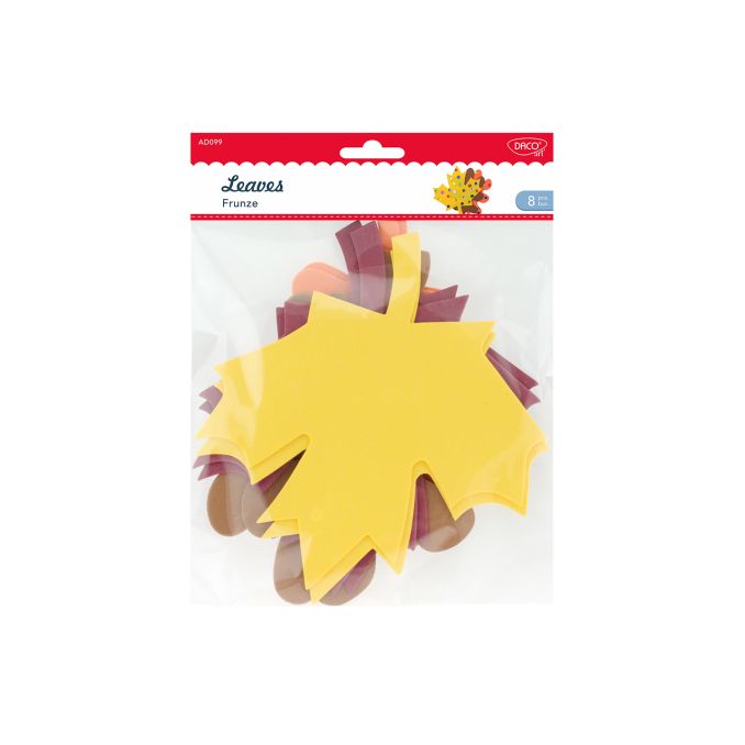 Produse - Accesorii creatie, frunze, spuma autoadeziva, 8 buc/set, diferite culori, Daco Produse - Accesorii creatie, frunze, spuma autoadeziva, 8 buc/set, diferite culori, Daco