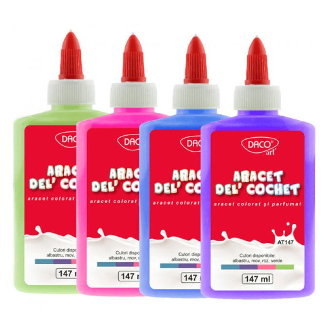 Adezivi si benzi adezive - Aracet colorat, 147 ml, Daco Adezivi si benzi adezive - Aracet colorat, 147 ml, Daco