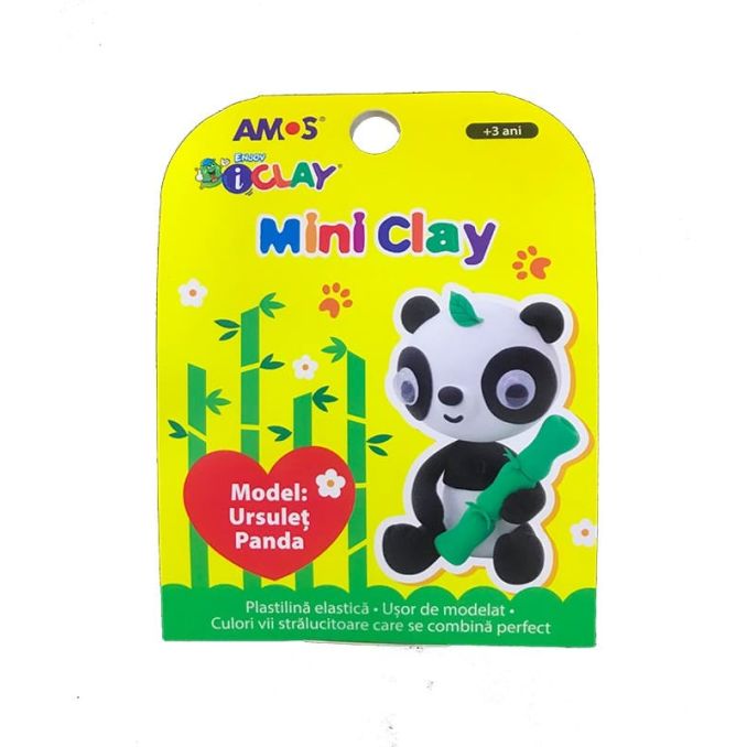 Set plastilina, model panda, 30 g, diferite culori, Standard Set plastilina, model panda, 30 g, diferite culori, Standard