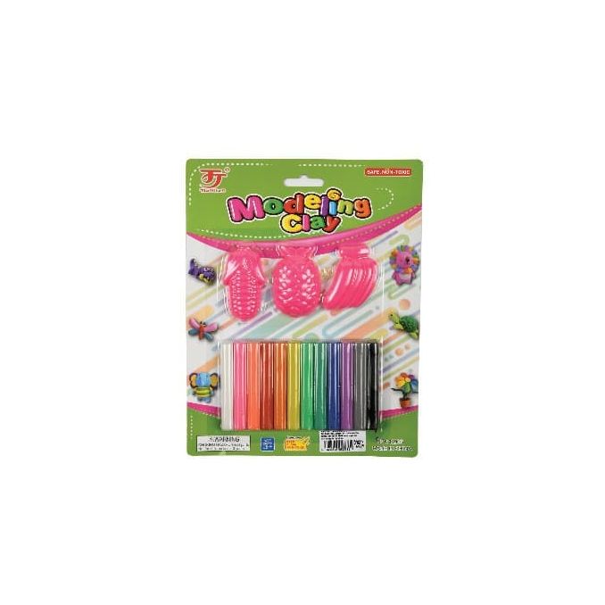 Set plastilina si sabloane, 150 g, 12 culori/set, diferite culori, Standard Set plastilina si sabloane, 150 g, 12 culori/set, diferite culori, Standard