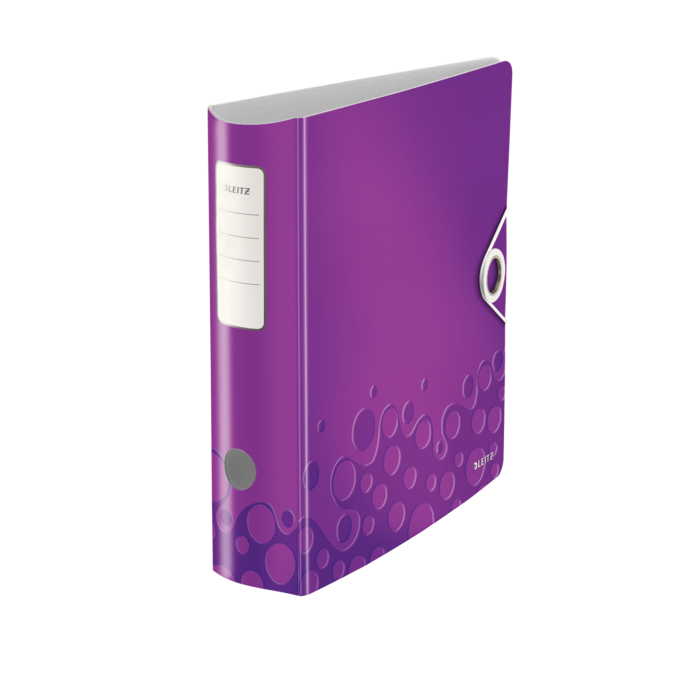 Bibliorafturi - Biblioraft polyfoam A4, 75mm, 180 grade, mov metalizat, Leitz Active WOW Bibliorafturi - Biblioraft polyfoam A4, 75mm, 180 grade, mov metalizat, Leitz Active WOW