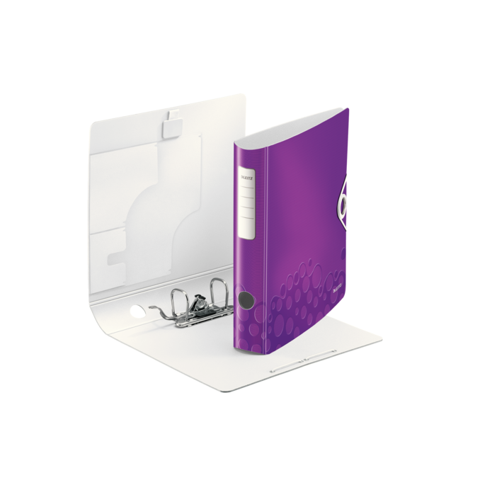 Bibliorafturi - Biblioraft polyfoam A4, 50mm, 180 grade, mov metalizat, Leitz Active WOW