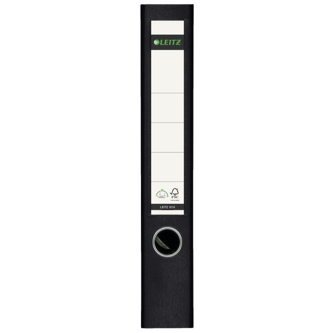 Bibliorafturi - Biblioraft plastifiat A4, 50mm, 180 grade, negru, Leitz