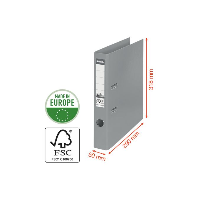 Bibliorafturi - Biblioraft plastifiat int-ext A4, 50mm, mov, Esselte Standard No.1