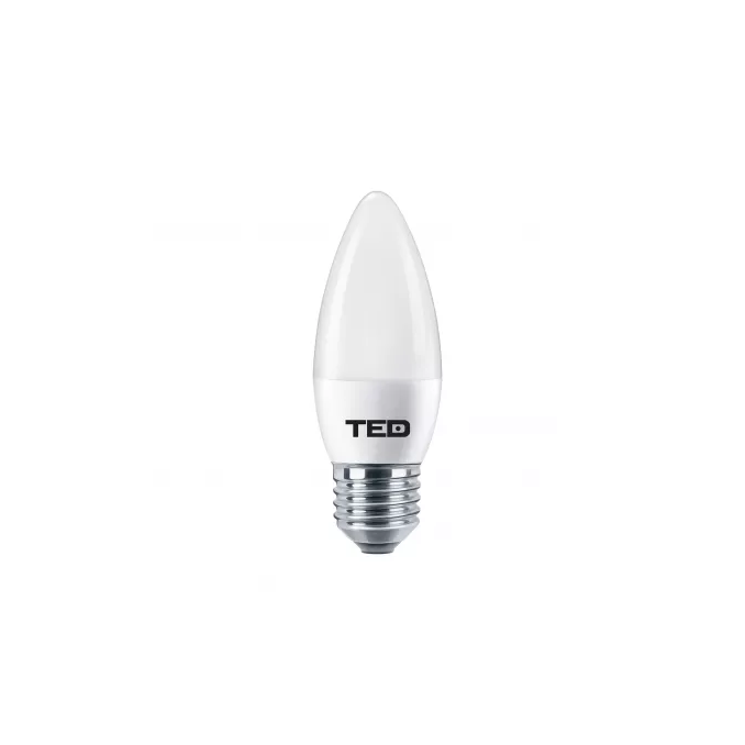 Iluminat si electrice - Bec LED, E27, C37, 230V, 7W, 6400K, 530lm, lumina rece, TED Electric