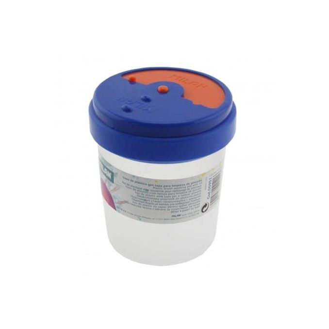 Pahar spalat pensule, 1 compartiment, plastic, diferite culori, Milan Pahar spalat pensule, 1 compartiment, plastic, diferite culori, Milan
