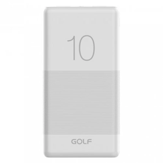 Baterii, acumulatori si incarcatoare - Acumulator extern (power bank), 10000mA, 2 x USB, alb, Golf G80