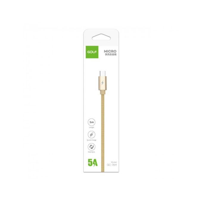 Cabluri si accesorii - Cablu USB - Type C, fast charge, auriu, Golf GC-71t