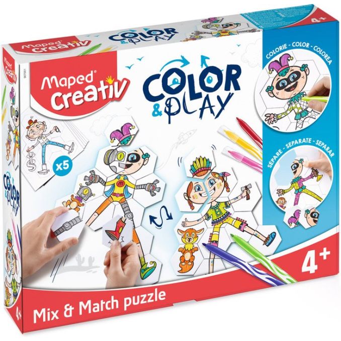 Set creativ, puzzle, Maped Color&Play