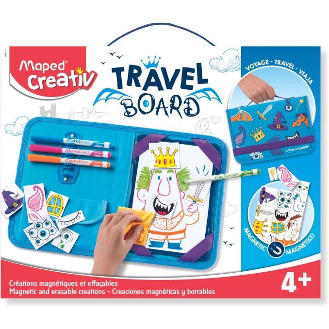 Set creativ, cavaleri si printese, Maped Travel Board