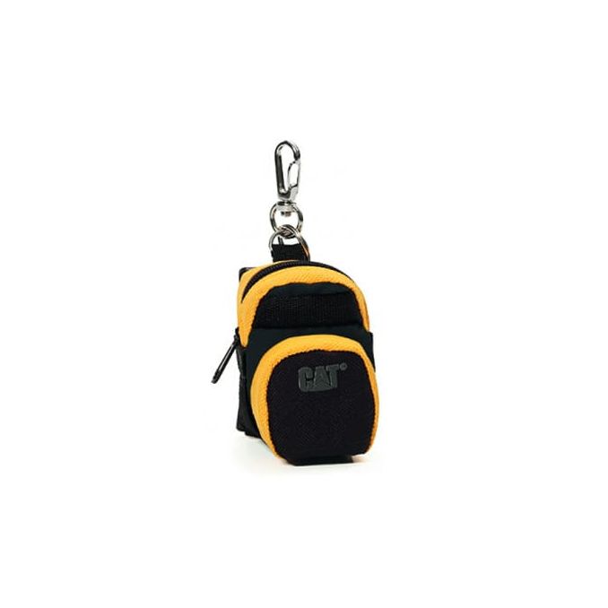 Rucsaci, genti si trolere - Mini rucsac, fermoar pentru monede, agatatoare pentru rucsac/chei, material polyester, negru-galben, Caterpillar Rucsaci, genti si trolere - Mini rucsac, fermoar pentru monede, agatatoare pentru rucsac/chei, material polyester, negru-galben, Caterpillar
