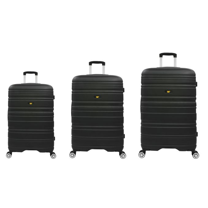 Rucsaci, genti si trolere - Set 3 trolere, material ABS hard case, 38x54x24/44x65x27/51x75x31cm, negru, Caterpillar Cocoon