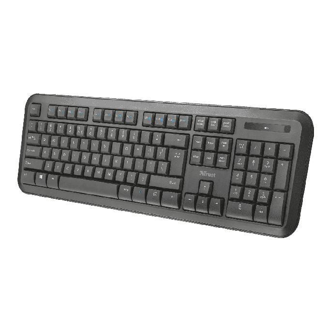 Periferice PC - Kit tastatura + mouse Wireless, 2.4 GHz, negru, Trust Nova