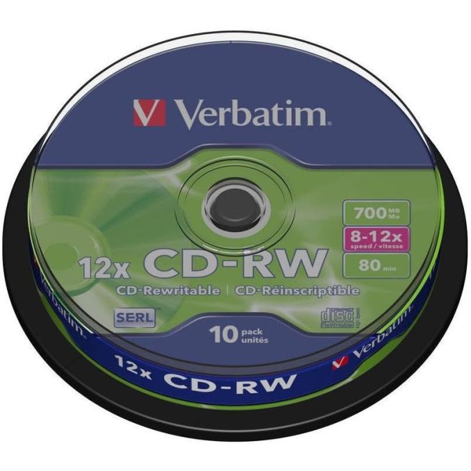 Discuri optice - CD-R, 700MB, 52x, suprafata portabila, 10 buc/set, Verbatim
