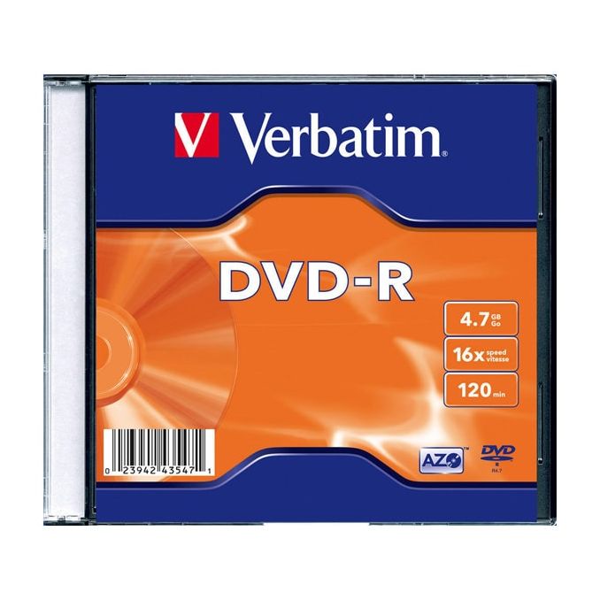 Discuri optice - DVD-R, 4.7GB, 16X, argintiu, Verbatim