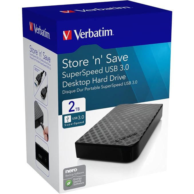 Hard disk-uri (HDD) - Hard disk extern (HDD), USB 3.0, 2TB, negru Verbatim