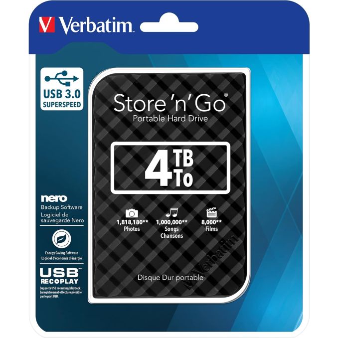 Hard disk-uri (HDD) - Hard disk extern (HDD), USB 3.0, 4TB, negru, Verbatim