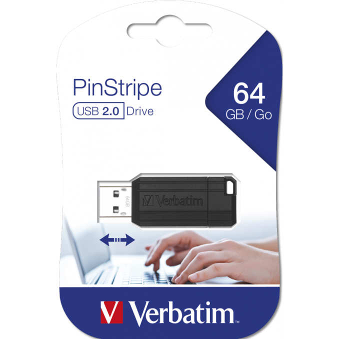 Memorii usb - Memorie stick USB 2.0, 64GB, negru, Verbatim