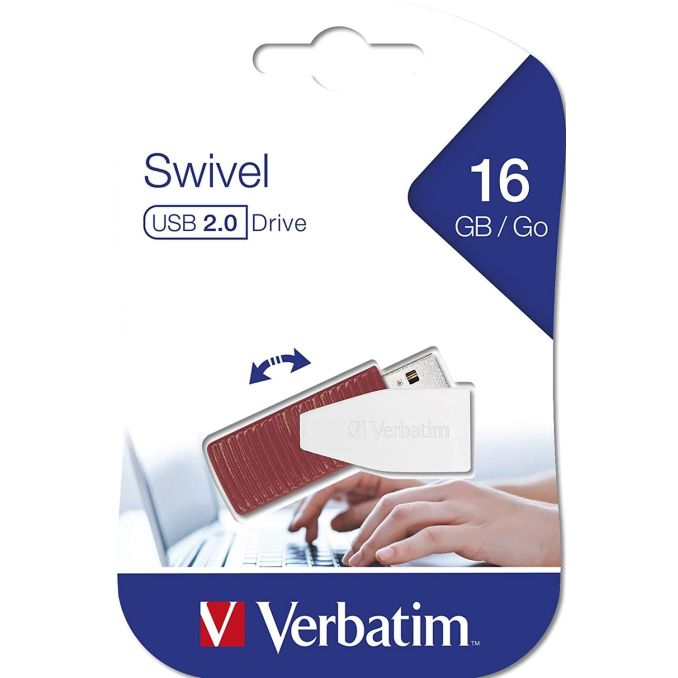 Memorii usb - Memorie stick USB 2.0, 16GB, rosu, Verbatim