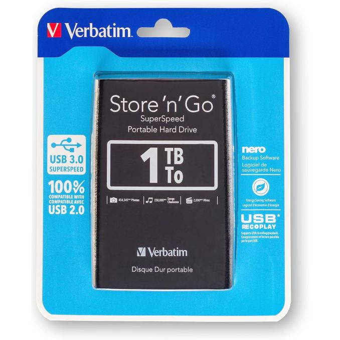 Hard disk-uri (HDD) - Hard disk extern (HDD), USB 3.0, 2.5inch, 500GB, negru, Verbatim