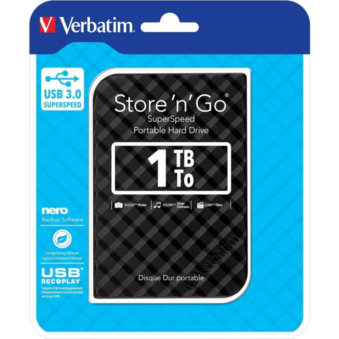 Hard disk-uri (HDD) - Hard disk extern (HDD), USB 3.0, 2.5inch, 1TB, negru, Verbatim
