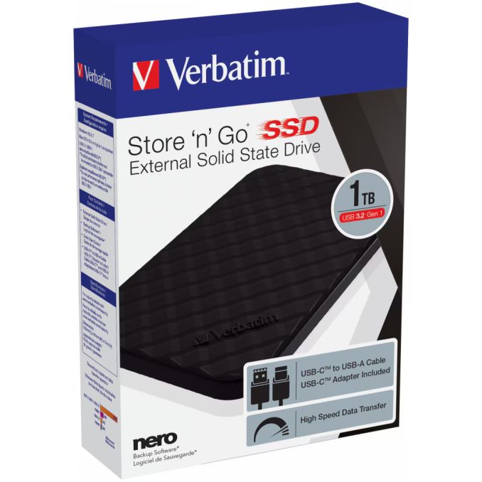 Memorii SSD - SSD extern, 1TB, USB 3.2, Verbatim Store