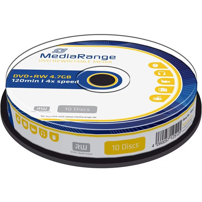 Discuri optice - DVD+RW, 4.7GB, 4x, 10 buc/set, MediaRange