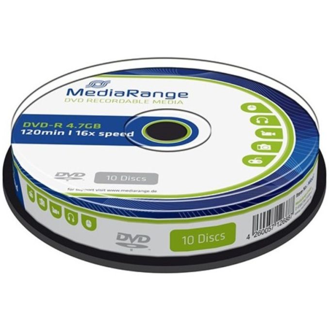 Discuri optice - DVD-R, 4.7 GB, 16x, 10 buc/set, MediaRange