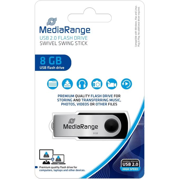 Memorii usb - Memorie stick USB 2.0, 8GB, MediaRange