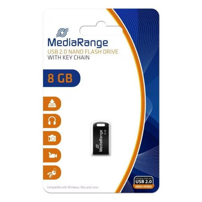 Memorii usb - Memorie stick nano USB 2.0, 8GB, MediaRange
