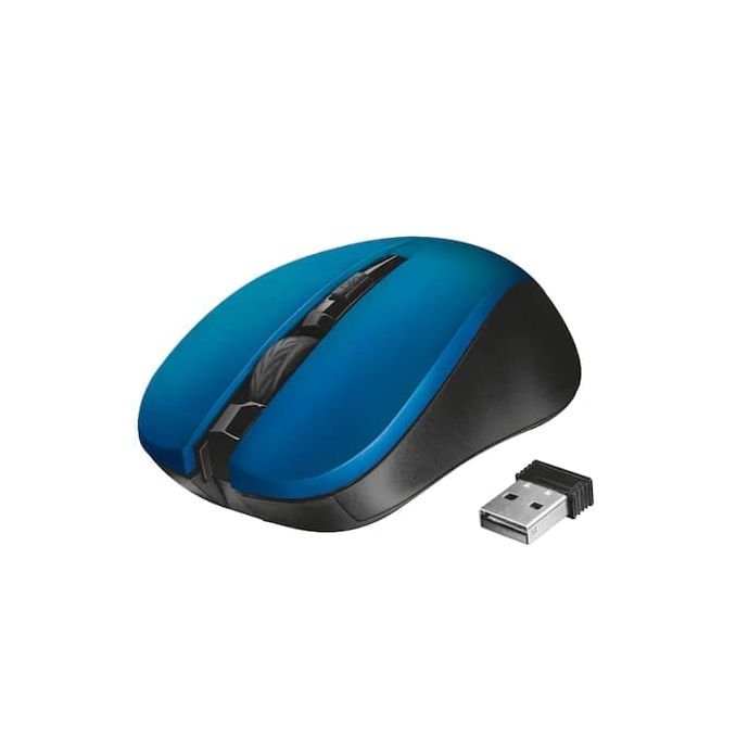Periferice PC - Mouse wireless, 1800 dpi, albastru, Trust Silent Click