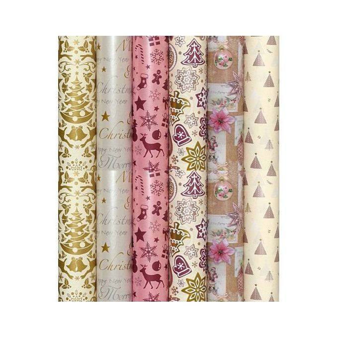 Ambalaje din hartie si carton - Hartie de impachetat cadouri, 70cm x 2m/rola, Rotolux Sweet Santa