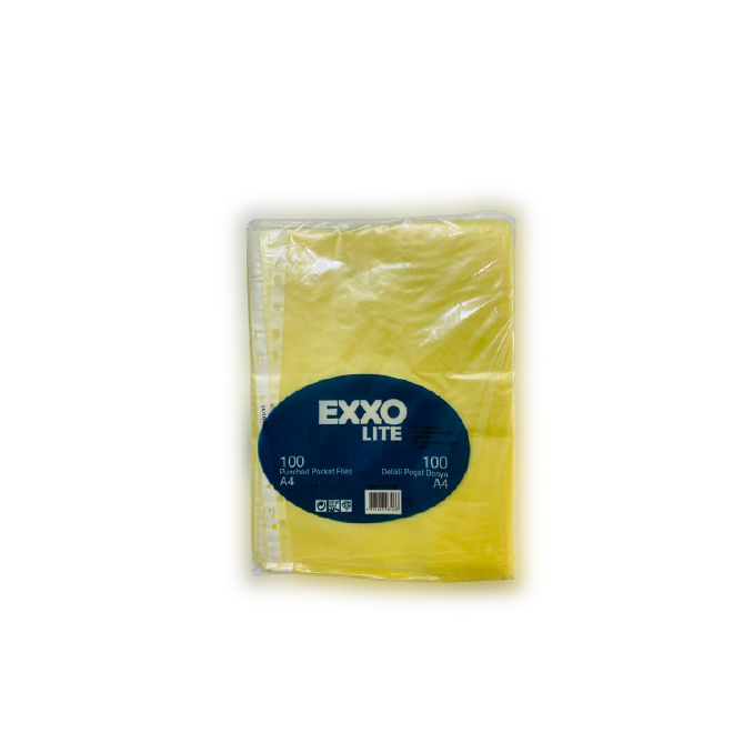 Folii plastic - Folii de protectie A4, 40 microni, 100 buc/set, galben transparent, Exxo Folii plastic - Folii de protectie A4, 40 microni, 100 buc/set, galben transparent, Exxo