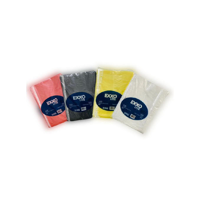 Folii plastic - Folii de protectie A4,  40 microni, 100 buc/set, mov transparent, Exxo