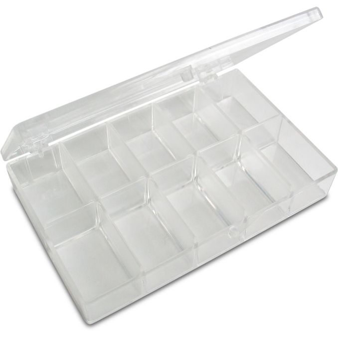 Cutie de sortare, 10 compartimente, 12x7.5x2.3cm, plastic, Meyco