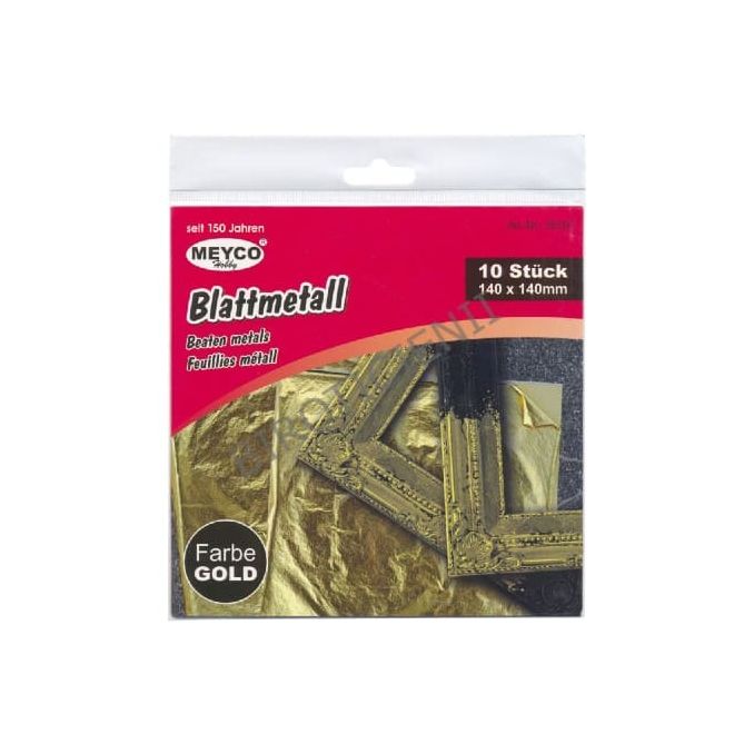 Foita metalica, 140x140mm, 10 buc/set, auriu, Meyco Foita metalica, 140x140mm, 10 buc/set, auriu, Meyco