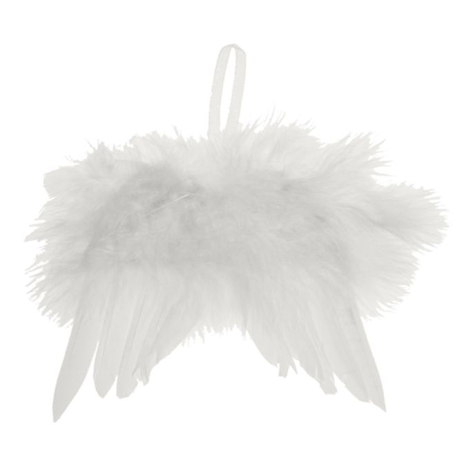 Accesorii creatie, aripi de inger din pene, 12.5x14cm, 1 buc/set, alb, Meyco
