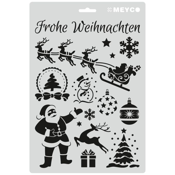 Accesorii creatie, sablon motive Craciun, A4 (31x21cm), plastic, Meyco