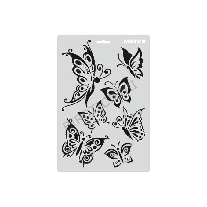 Accesorii creatie, sablon fluturi, A4 (31x21cm), plastic, Meyco Accesorii creatie, sablon fluturi, A4 (31x21cm), plastic, Meyco