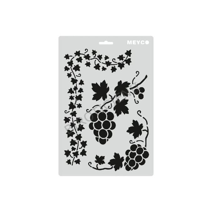 Accesorii creatie, sablon iedera si struguri, A4 (31x21cm), plastic, Meyco