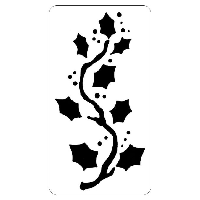 Sablon embossing (embosare/bombare), ramura, 3.9x7.5cm, alama, Meyco