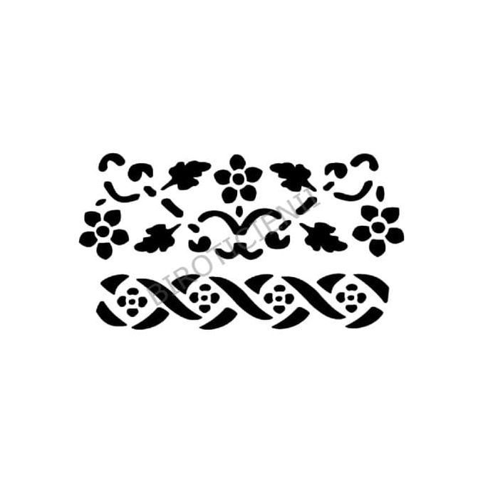 Sablon embossing (embosare/bombare), margine mare, 8x7cm, alama, Meyco